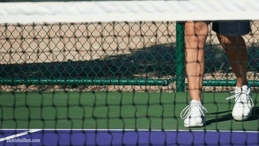 Can your foot cross the line when serving in pickleball?
